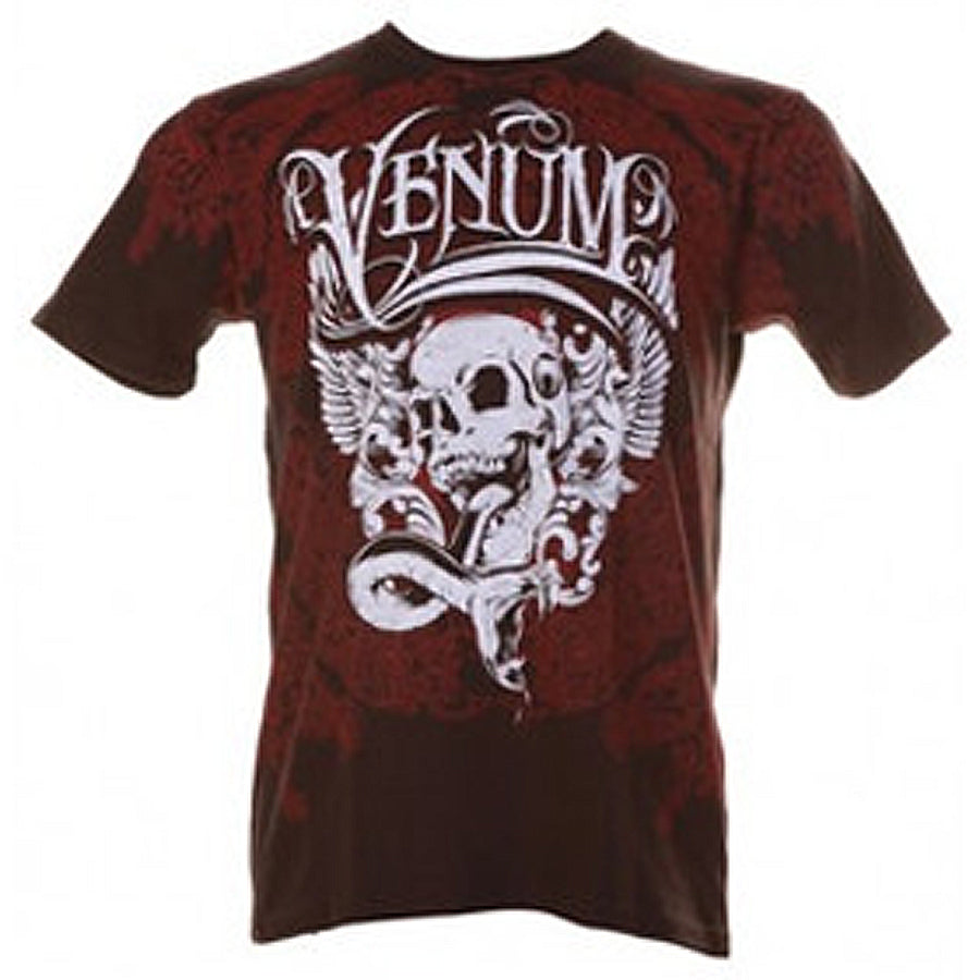 Venum Voodoo t-paita Musta/Punainen. Upea klassinen venum paita kuvattuna edestä. ptcombet.com