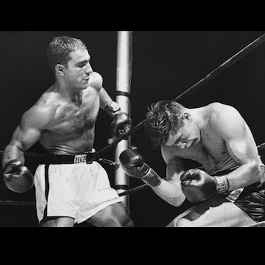Benlee nyrkkeilykengät jabs rocky marciano. Kuvassa ottelu
