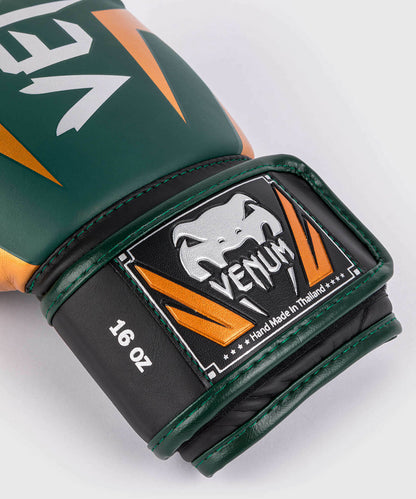 VENUM Elite Nyrkkeilyhanskat - Vihreä/Pronssi/Hopea