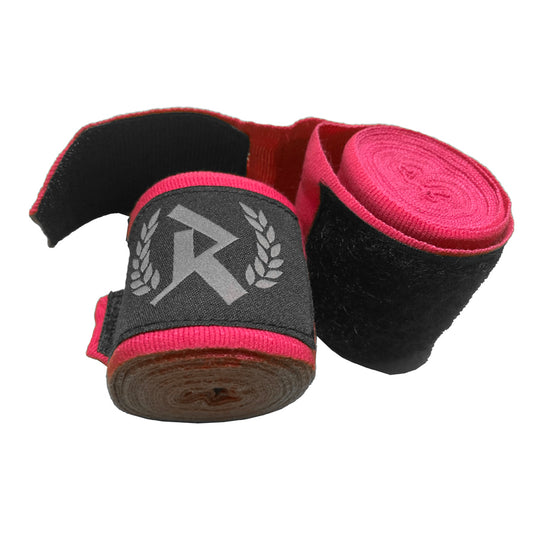 Rurik Käsisiteet hand wraps pituus 5m pitkä käside kuvattu sivulta ja tarranauha auki