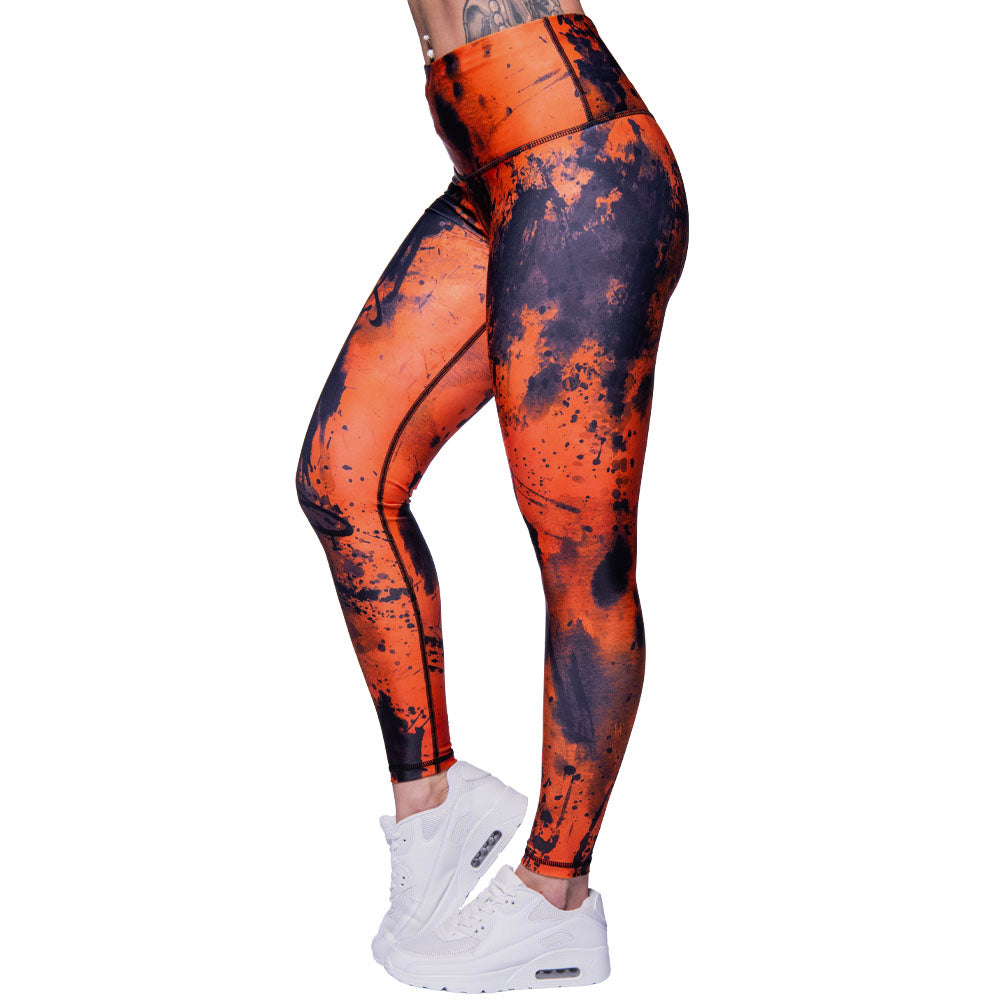 Anarchy Apparel - Apricot Ash Leggings oranssi/musta