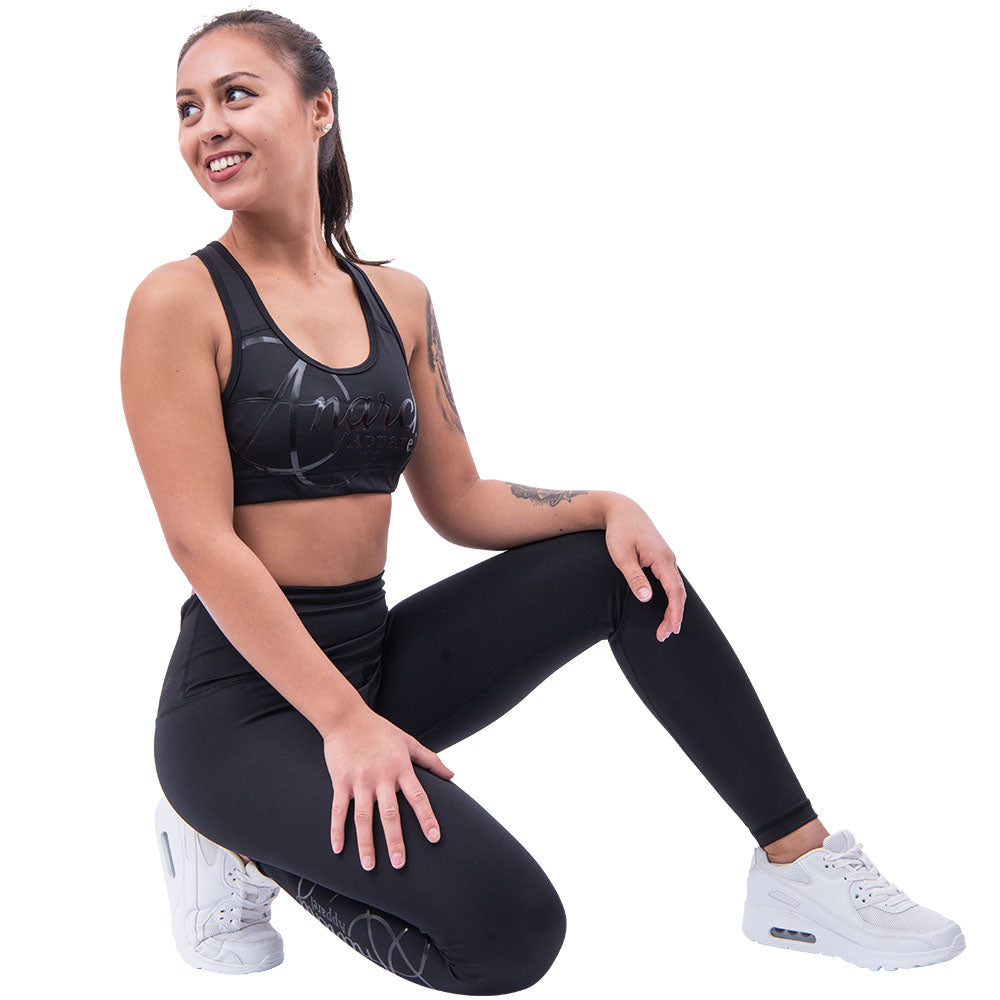 Anarchy Apparel -  Stealth Spandex Urheilutoppi Musta
